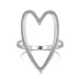 925 Sterling Silver Zirconia Heart Band Ring 70100236