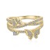 925 Sterling Silver Butterfly Zirconia Band Ring 70100238