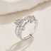 925 Sterling Silver Butterfly Zirconia Band Ring 70100238