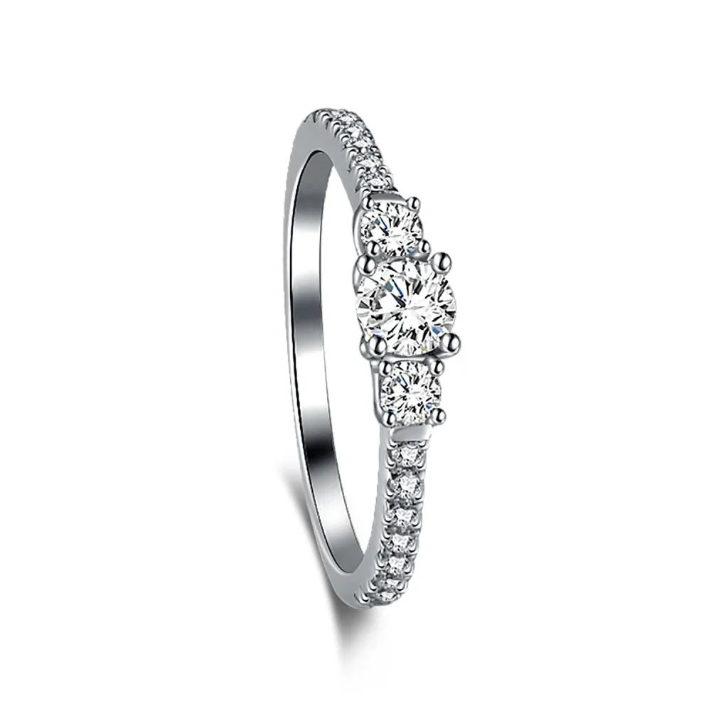 925 Sterling Silver Sparkle Zirconia Band Ring 70100239