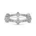 925 Sterling Silver Zirconia Flower Band Ring 70100244