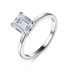 925 Sterling Silver Sparkle Rectangle Zirconia Band Ring 70100245