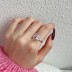 925 Sterling Silver Sparkle Rectangle Zirconia Band Ring 70100245