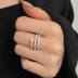 925 Sterling Silver Sparkle Layers Zirconia Band Ring 70100253