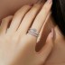 925 Sterling Silver Sparkle Layers Zirconia Band Ring 70100253