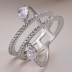 925 Sterling Silver Shiny Snake Zirconia Band Ring 70100254