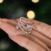 925 Sterling Silver Shiny Snake Zirconia Band Ring 70100254