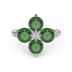 925 Sterling Silver Sparkle Flower Zirconia Band Ring 70100255