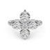 925 Sterling Silver Sparkle Flower Zirconia Band Ring 70100255