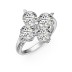 925 Sterling Silver Sparkle Flower Zirconia Band Ring 70100255