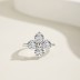 925 Sterling Silver Sparkle Flower Zirconia Band Ring 70100255