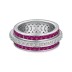 925 Sterling Silver Gear Zirconia Band Ring 70100256