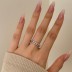 925 Sterling Silver Crown Zirconia Band Ring 70100259