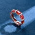 925 Sterling Silver Shiny Heart Zirconia Band Ring 70100261