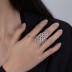 925 Sterling Silver Luxury Hollow-out Zirconia Band Ring 70100263