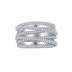 925 Sterling Silver Twisited Layers Zirconia Band Ring 70100264