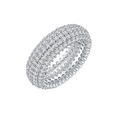 925 Sterling Silver Party Full Zirconia Band Ring 70100265