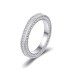 925 Sterling Silver Shiny Wedding Zirconia Band Ring 70100268