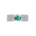 925 Sterling Silver Leaf Zirconia Emerald Band Ring 70100270