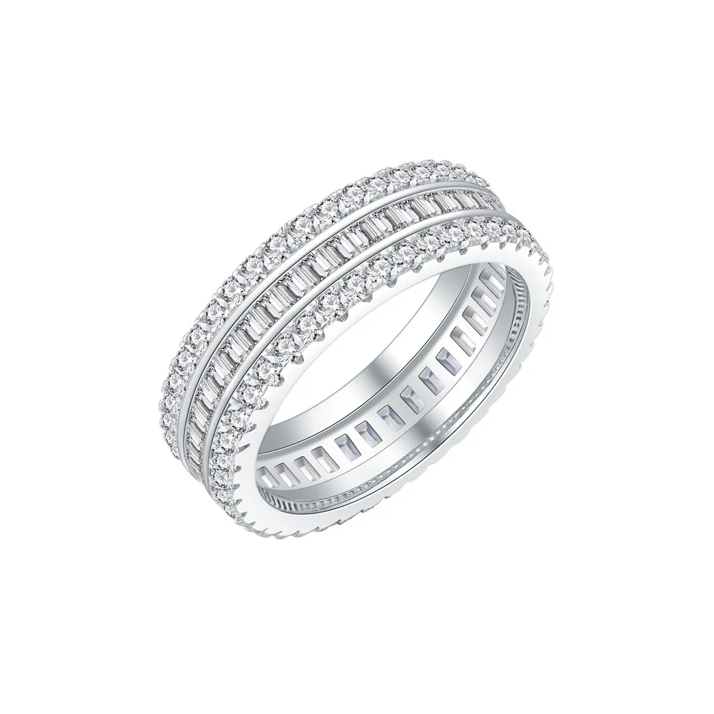 925 Sterling Silver Party Full Zirconia Band Ring 70100273