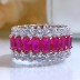 925 Sterling Silver Luxury Party Zirconia Band Ring 70100276