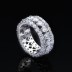 925 Sterling Silver Love Heart Zirconia Band Ring 70100278