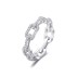 925 Sterling Silver Hiphop Chain Zirconia Band Ring 70100279