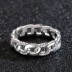 925 Sterling Silver Unique Hiphop Zirconia Band Ring 70100281