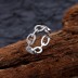 925 Sterling Silver Unique Chain Zirconia Band Ring 70100282