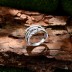 925 Sterling Silver Layers Line Zirconia Band Ring 70100283