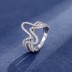 925 Sterling Silver Hiphop Lines Zirconia Band Ring 70100291