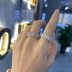 925 Sterling Silver Luxury Party Square Zirconia Band Ring 70100295