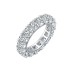 925 Sterling Silver Shiny Classic Zirconia Band Ring 70100296