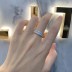 925 Sterling Silver Two Layers Zirconia Band Ring 70100298