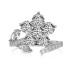 925 Sterling Silver Mariquesa Flower Zirconia Band Ring 70100302