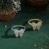 Unique Cubic Zirconia Butterfly Bow Ring 70100303