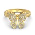 Unique Cubic Zirconia Butterfly Bow Ring 70100303