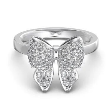 Unique Cubic Zirconia Butterfly Bow Ring 70100303