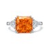 8A Ice Flower Cut Square Zirconia Ring 70200075