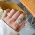 8A Ice Flower Cut Square Zirconia Ring 70200075