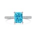 8A Princess Cut Rectangle Decor Zirconia Solitaire Ring 70200089