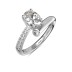 925 Sterling Silver Oval Zirconia Solitaire Ring 70200192