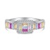 925 Sterling Silver Colorful Zirconia Party Solitaire Ring 70200194