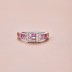 925 Sterling Silver Colorful Zirconia Party Solitaire Ring 70200194