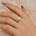 925 Sterling Silver Luxury Zirconia Flower Solitaire Ring 70200195