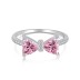 925 Sterling Silver Shiny Zirconia Bow Ring 70200197