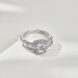 925 Sterling Silver Shiny Zirconia Solitaire Ring 70200198