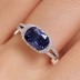 925 Sterling Silver Blue Zirconia Solitaire Ring 70200200