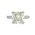 925 Sterling Silver Luxury Square Zirconia Solitaire Ring 70200202