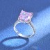 925 Sterling Silver Luxury Square Zirconia Solitaire Ring 70200202